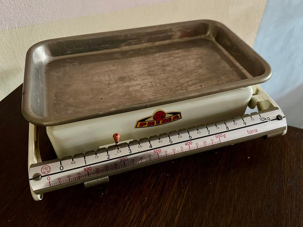 Vintage Libela Prima huishoudweegschaal, Keukenweegschaal, Ophalen of Verzenden, Gebruikt, Minder dan 10 kg
