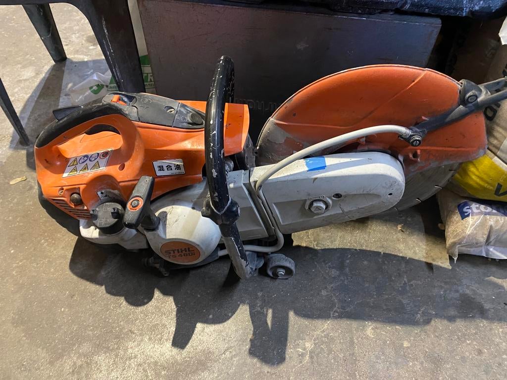 Stihl ts480i bandenzaag, Ophalen, Zo goed als nieuw, 1000 watt of meer, Overige typen
