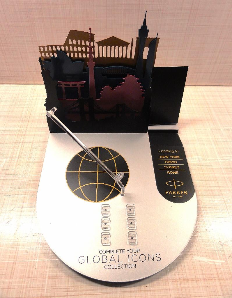 NIEUWE PARKER JOTTER DISPLAY GLOBE ICOONS, Verzamelen, Pennenverzamelingen, Nieuw, Ophalen of Verzenden, Met reclame, Parker