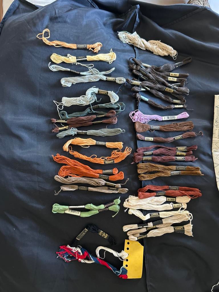 Verschillende kleuren borduurgaren, Hobby en Vrije tijd, Borduren en Borduurmachines, Ophalen of Verzenden, Gebruikt, Handborduren