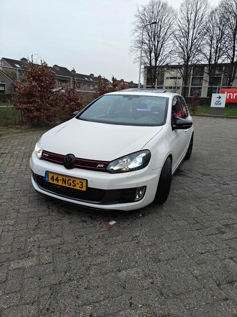 Golf VI GTI 280 PK NAP | Vol Opties | Zeer Netjes, Stof, Zwart, 4 cilinders, Wit