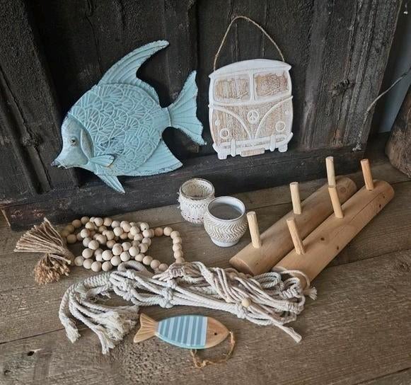 Zomerse Ibiza Decoratie Set: Vis, Busje, Kralen & Meer, Ophalen