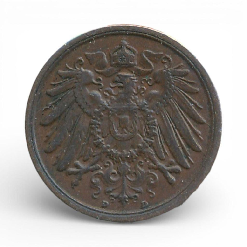 Duitse Rijk 2 Pfennig 1876-G, Ophalen of Verzenden, Duitsland, Losse munt