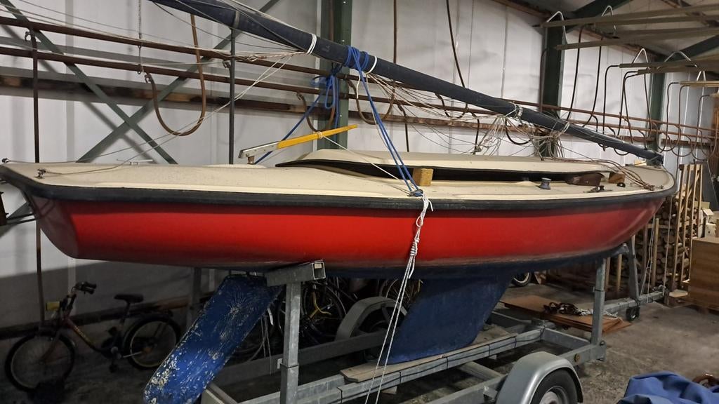 Centaur zeilboot, Watersport en Boten, Open zeilboten, Ophalen, Gebruikt, Polyester, 6 meter of meer