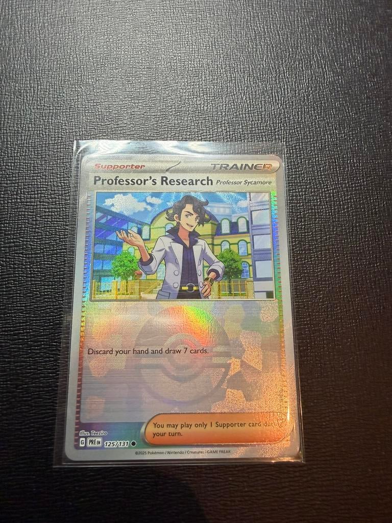 Professor’s Research Poke Ball Prismatic Evolution 125/131, Ophalen of Verzenden, Nieuw, Losse kaart