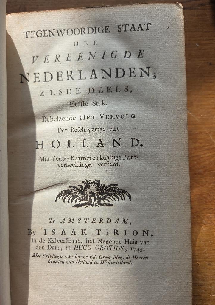 Tegenwoordige Staat der Vereenigde Nederlanden Isaak Tirion, Ophalen of Verzenden