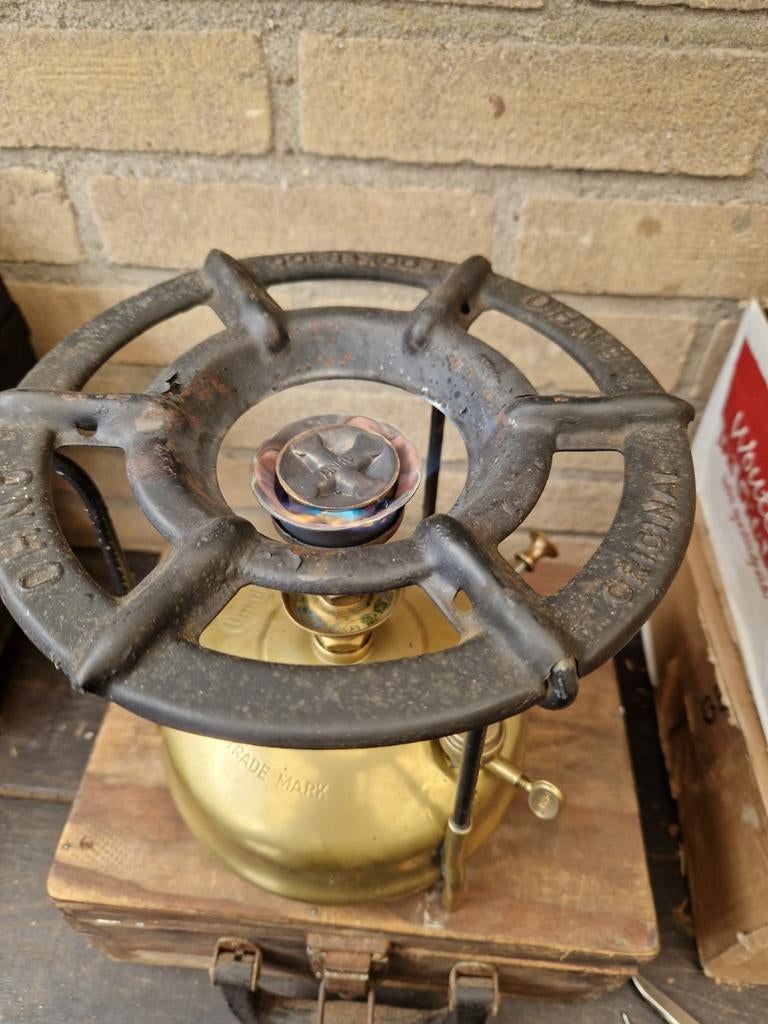 Vintage Anho 100 Petroleum Kooktoestel - Messing, Ophalen of Verzenden