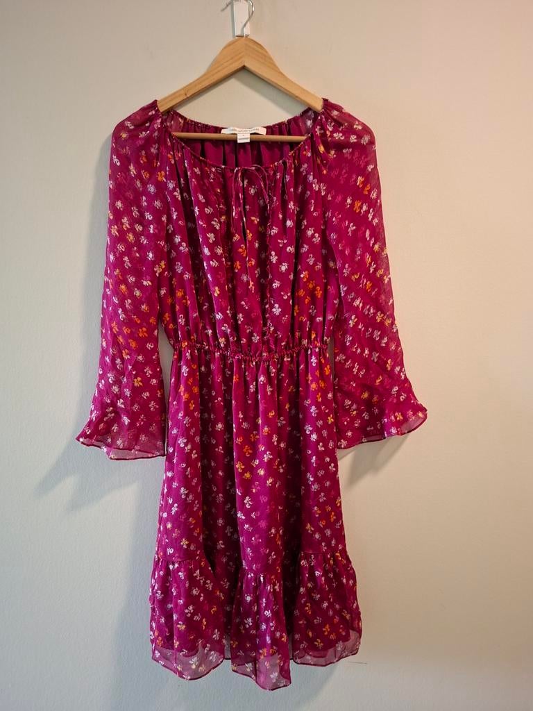 Diane von Furstenberg zwierige jurk, zijde, maat S, Maat 38/40 (M), Ophalen of Verzenden, Zo goed als nieuw, Roze