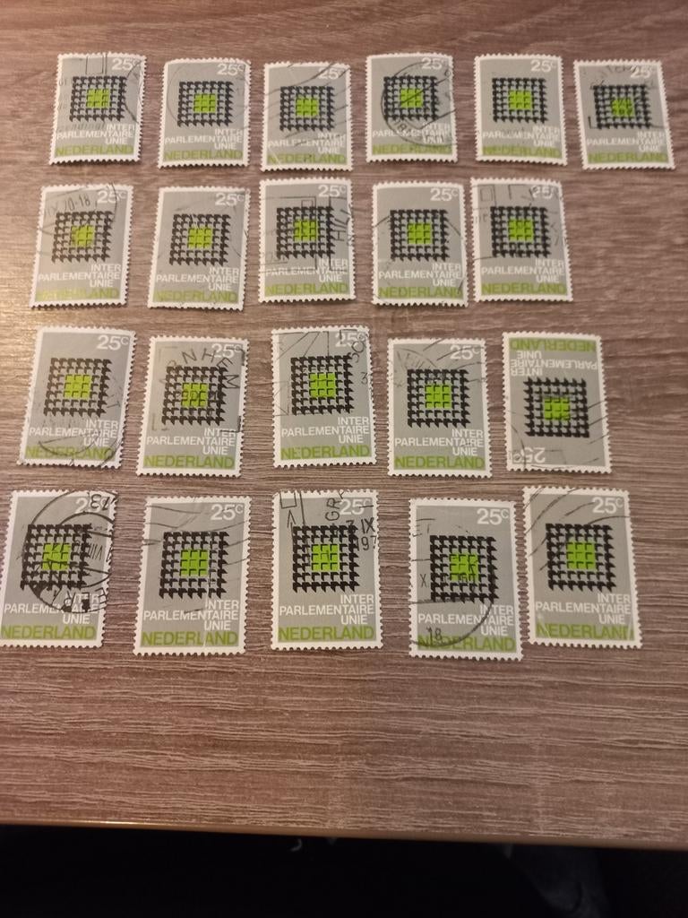 Nederlandse postzegels Interparlementaire Unie, Ophalen of Verzenden, Na 1940, Gestempeld