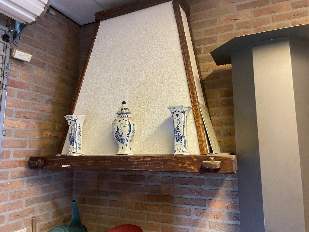 HOGE EIKEN SCHOUW EIKEN in goedestaat, Huis en Inrichting, Kachels, Ophalen, Gebruikt, Houtkachel, Hangend