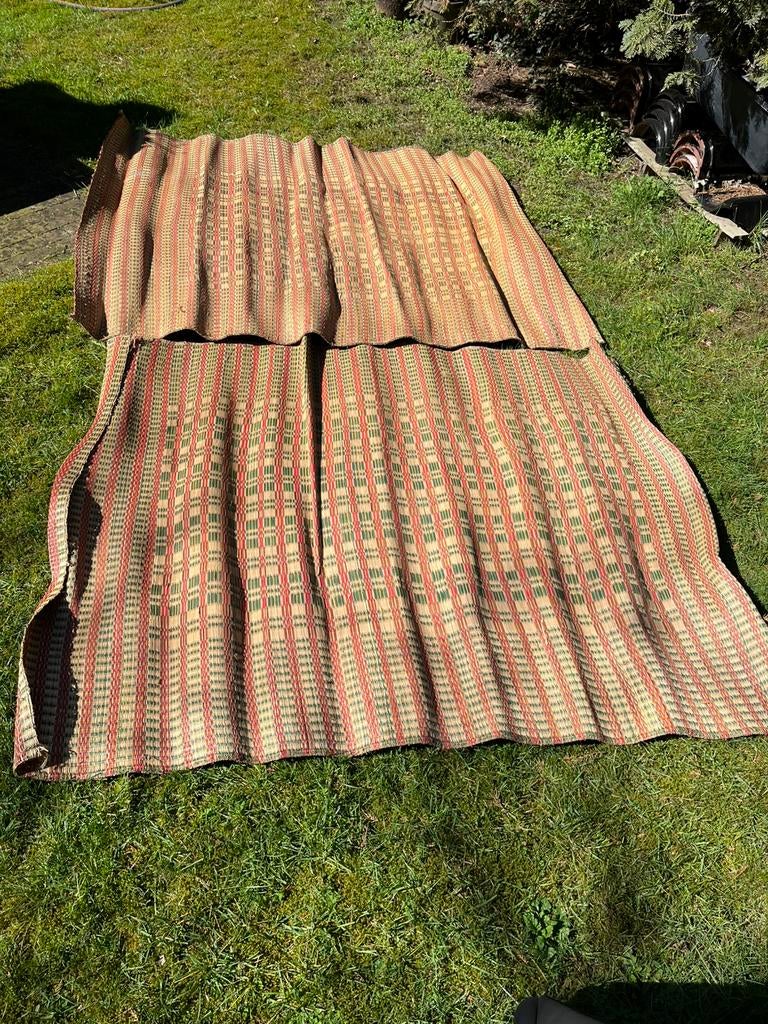 2 Chinese biezen vloermatten voor in de voortent vintage, Ophalen, Gebruikt