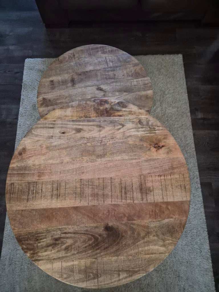 Industriele salontafel set, Huis en Inrichting, Ophalen, Zo goed als nieuw, Bord