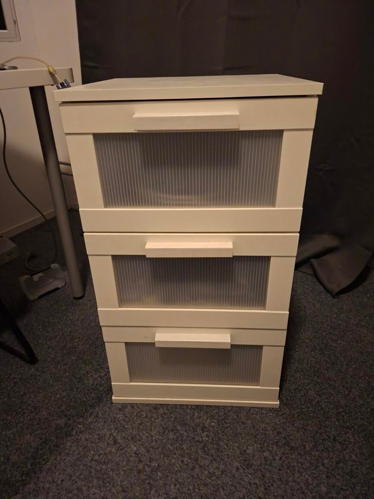 Ikea wit ladenkastje met 3 laden, Ophalen, Minder dan 50 cm, 3 of 4 laden, Minder dan 100 cm