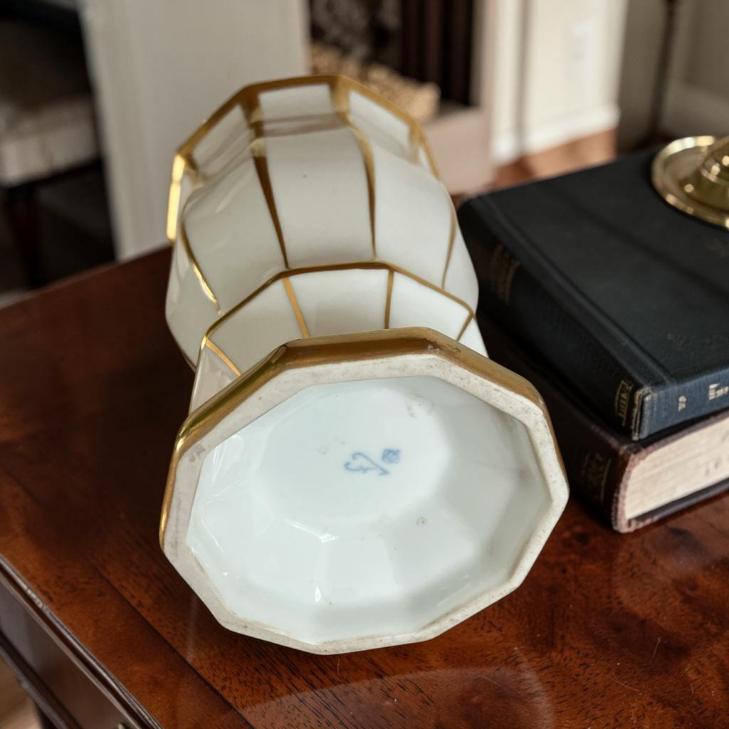 Antieke Fürstenberg porseleinen vaas - 18,5 cm, Ophalen