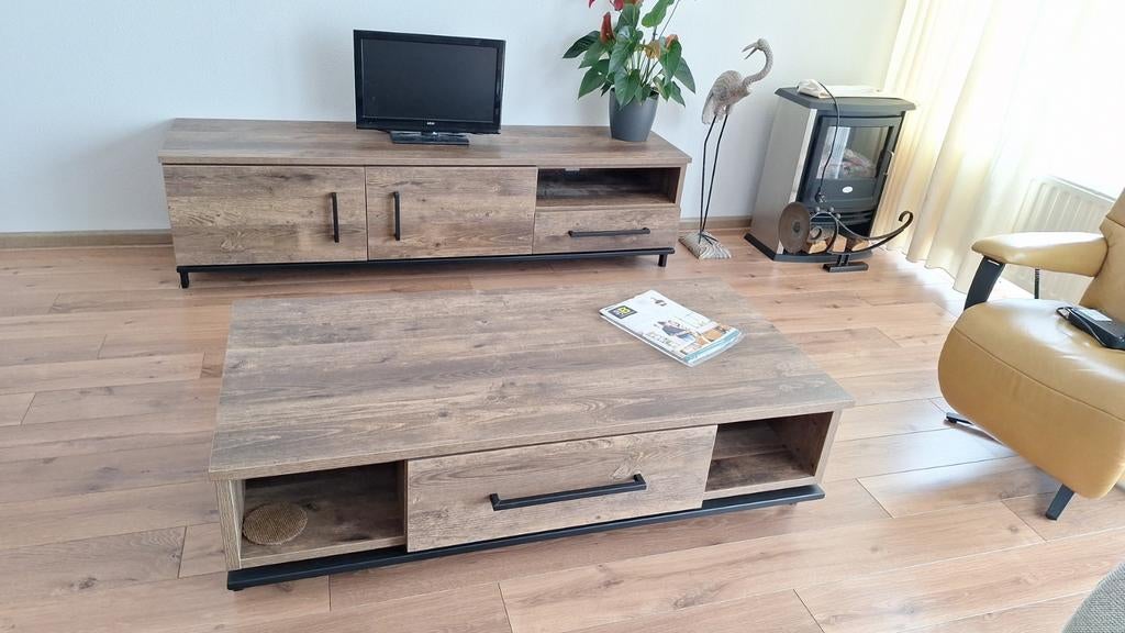 Salontafel & dressoir Lamulux mokka kleur, Ophalen, 50 tot 100 cm, Zo goed als nieuw, Minder dan 50 cm