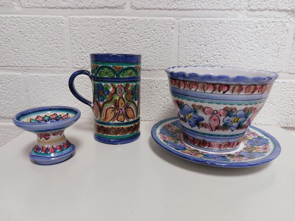 Oude Kruyk Milsbeek Aardewerk Set - Gaaf!, Ophalen of Verzenden