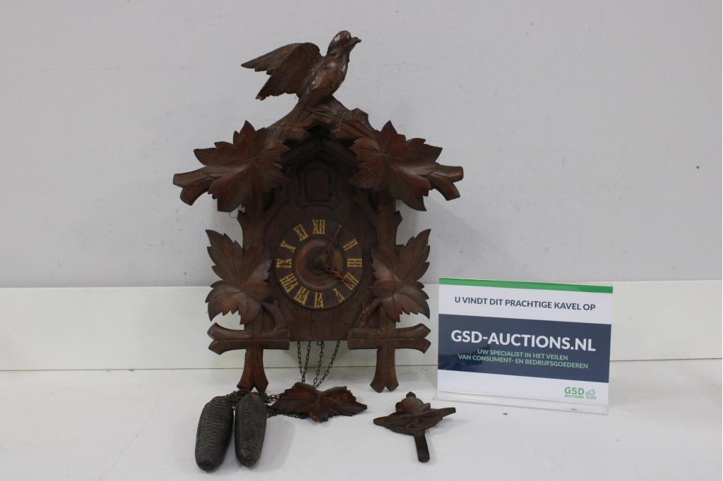 Vintage Houten Koekoeksklok, Antiek en Kunst, Antiek | Klokken, Ophalen of Verzenden