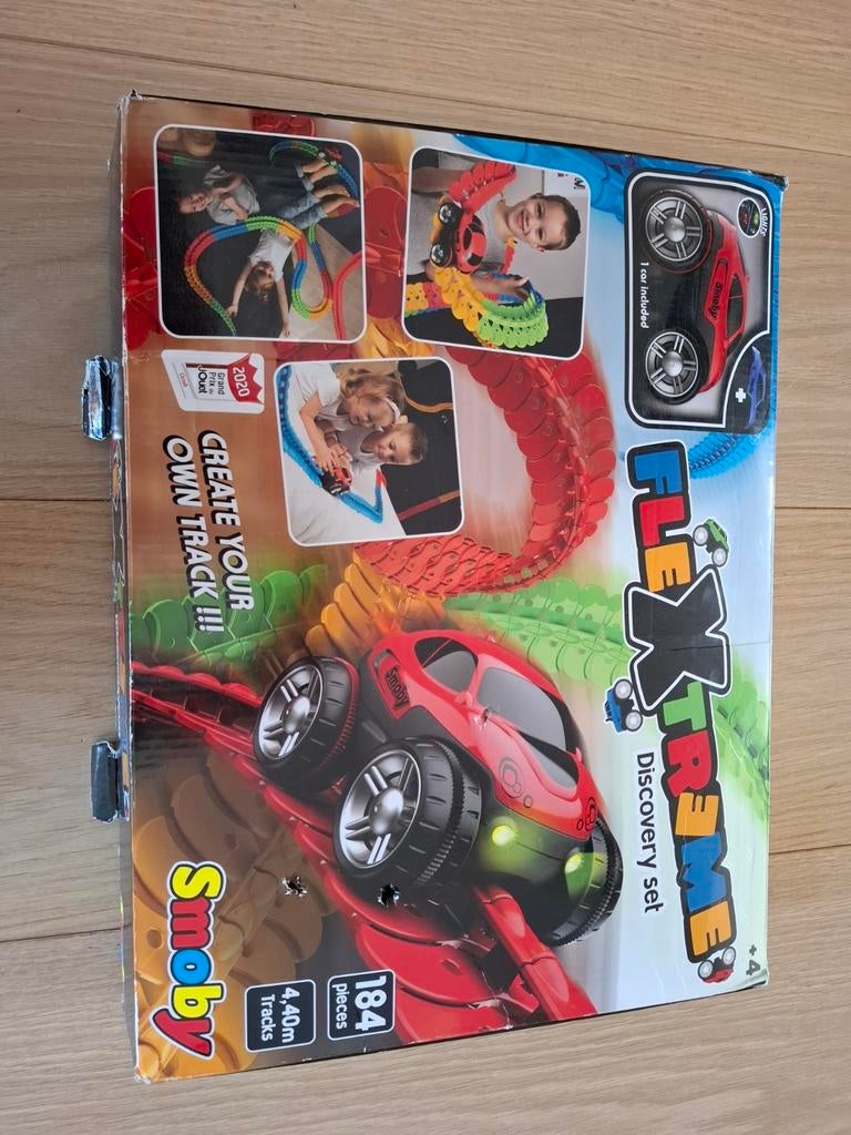 Flextreme 4 mtr racebaan incl auto, Racebaan, Zo goed als nieuw, Elektrisch, Ophalen