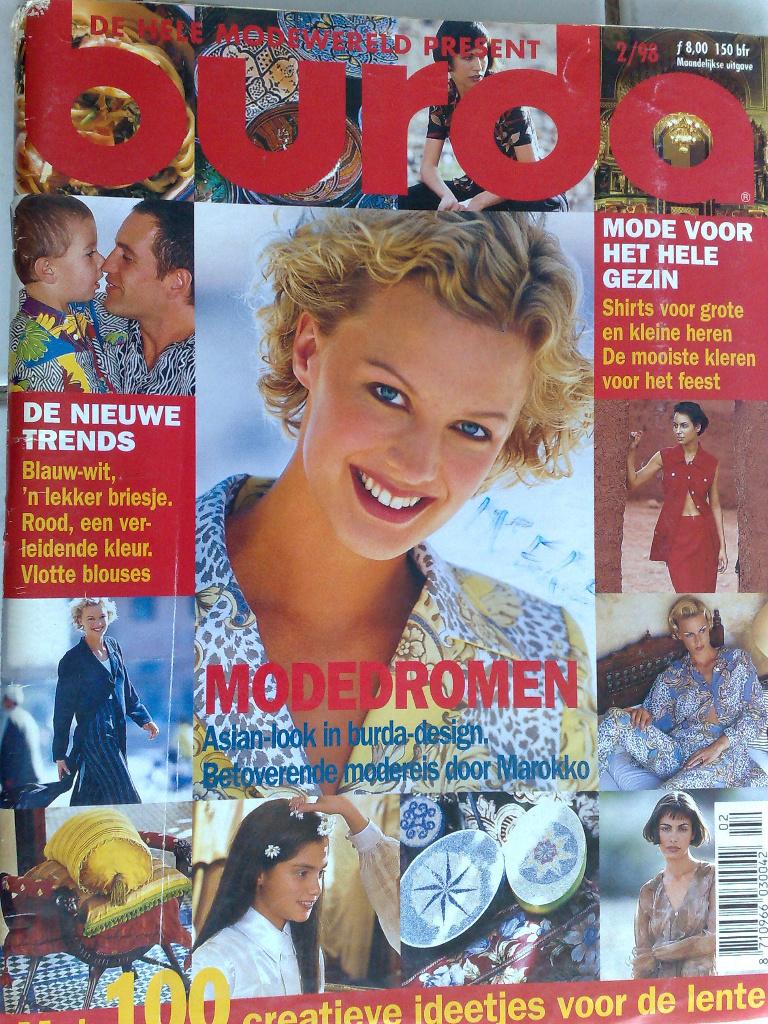 Burda februari nr. 2 / 1998, Verzenden, Gebruikt, Vrouw, Burda