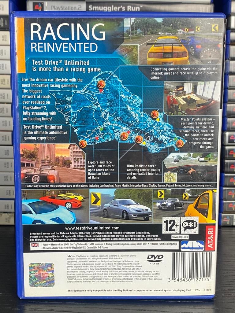 Test Drive Unlimited - PS2 PlayStation 2 Game - Atari, Spelcomputers en Games, Atari, Gekoppelde computers, Racen en Vliegen, Ophalen of Verzenden
