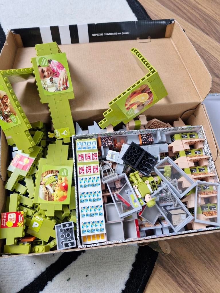 Plus Bricks boerderij en supermarkt, Kinderen en Baby's, Speelgoed | Bouwstenen, Ophalen of Verzenden