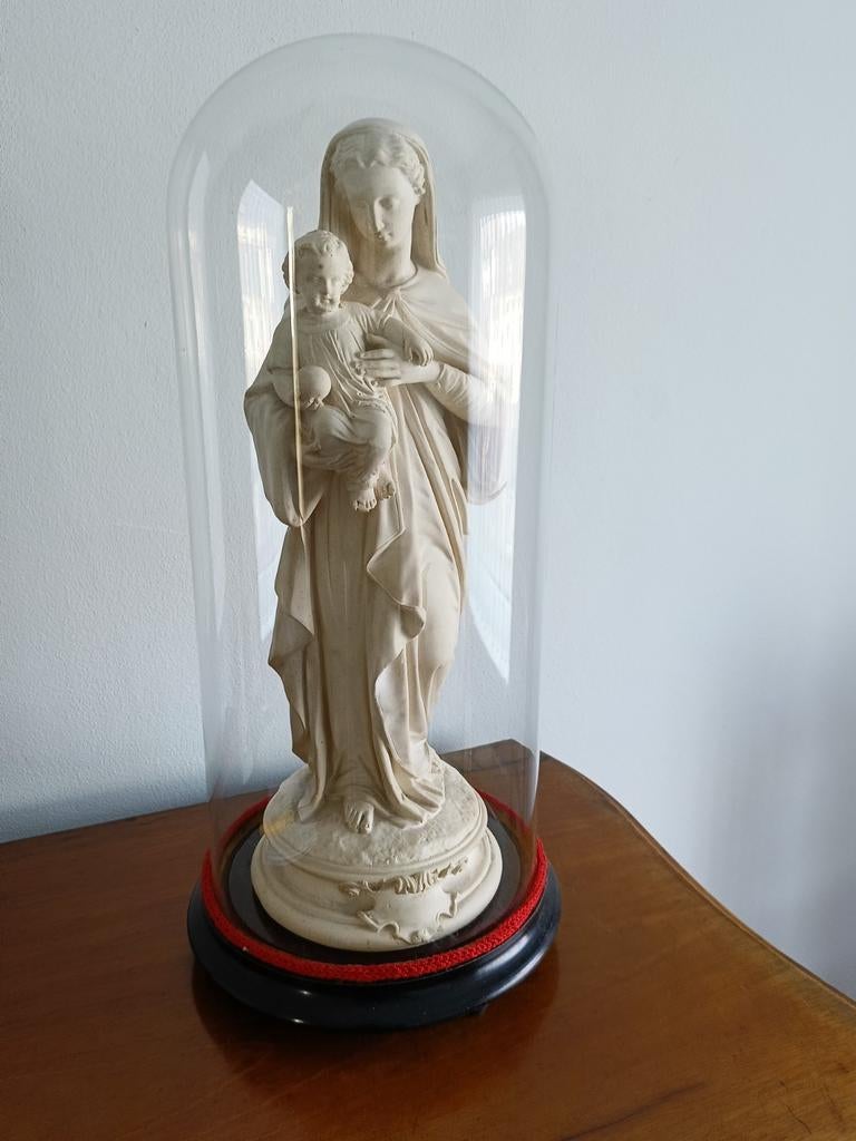 Maria beeld onder stolp, Verzamelen, Ophalen, Zo goed als nieuw, Beeld(je), Christendom | Katholiek