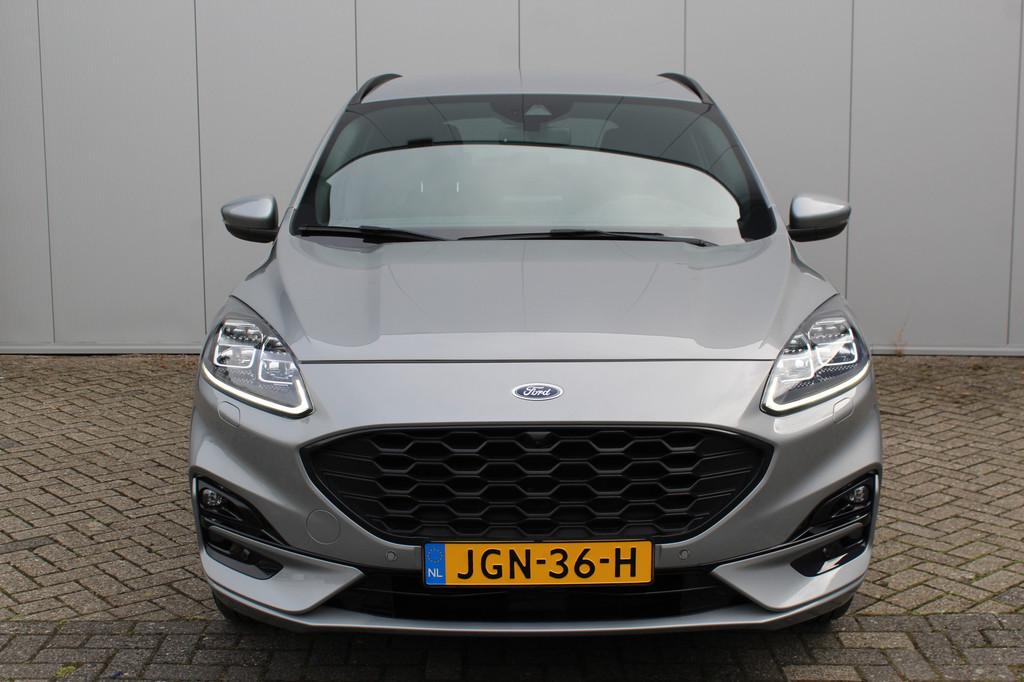 Ford Kuga 2.5-225 PK PHEV ST-Line X. Hybride rijden voor een, Gebruikt, Zwart, 4 cilinders, Leder en Stof