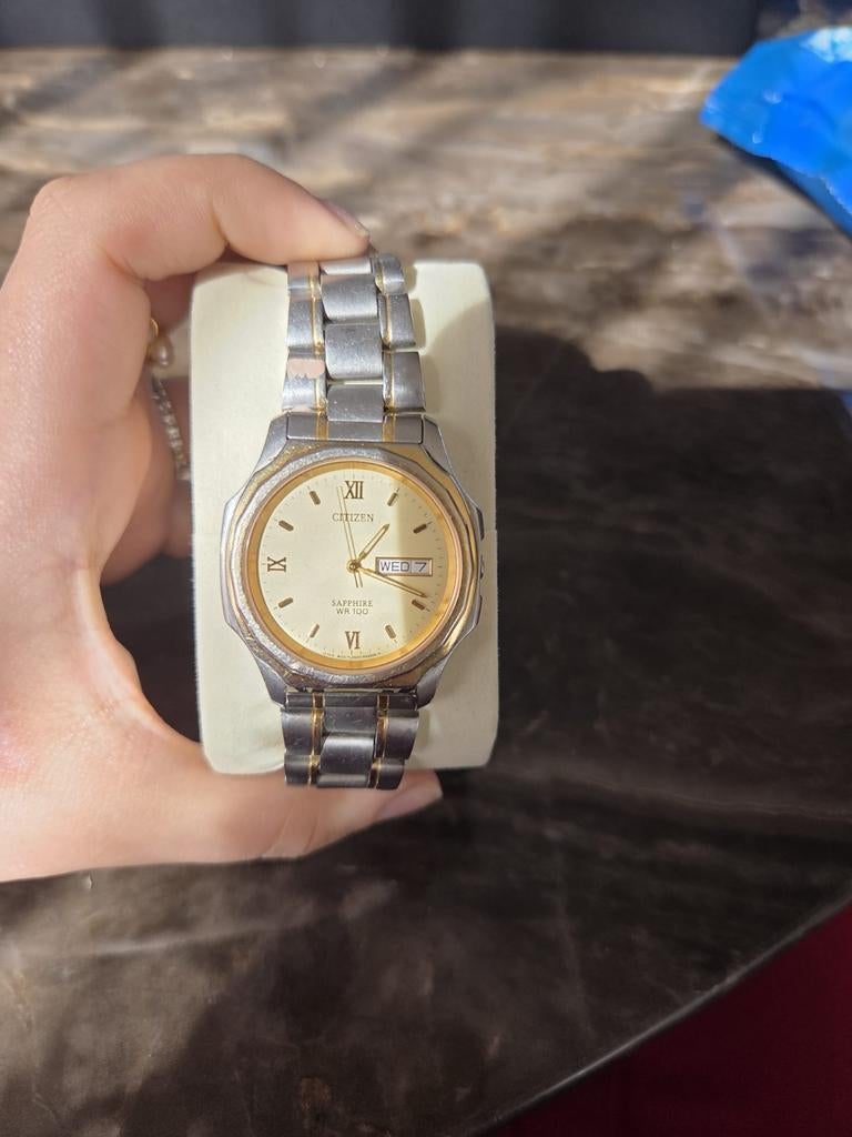 Vintage Citizen quartz horloge, Antiek en Kunst, Ophalen of Verzenden
