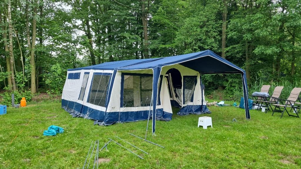 Vouwwagen: Roadmaster family s, Caravans en Kamperen, Vouwwagens, Blauw, Aanwezig, Tot en met 6, Ophalen