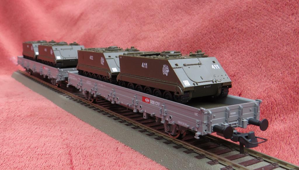 Roco 45953. SBB set rongenwagens met pantserwagens, Gelijkstroom, Ophalen of Verzenden, Roco, Nieuw