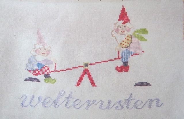 Borduurpatroon Kabouters Welterusten    nr 8145, Verzenden, Nieuw, Handborduren, Patroon