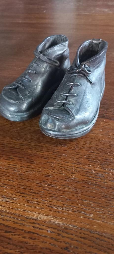 Tinnen babyschoentjes, Ophalen, Gebruikt, Jongetje of Meisje, Schoentjes