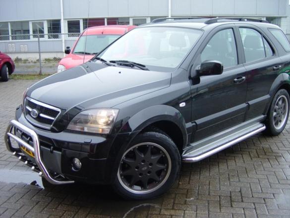 Kia Sportage 2004-2010 Sidebars met aluminium trede, Niet ingevuld, Niet ingevuld, Niet ingevuld