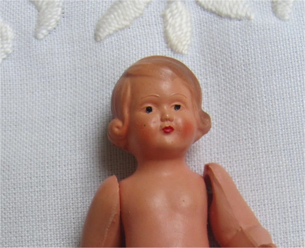 Mini schildpad popje - 7 cm - celluloid, Antiek en Kunst, Ophalen of Verzenden