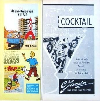 Advertenties reclames uit 1963 Kuifje Jamin Dreft Dixan Kijo, Ophalen of Verzenden, Gebruikt, Overige typen