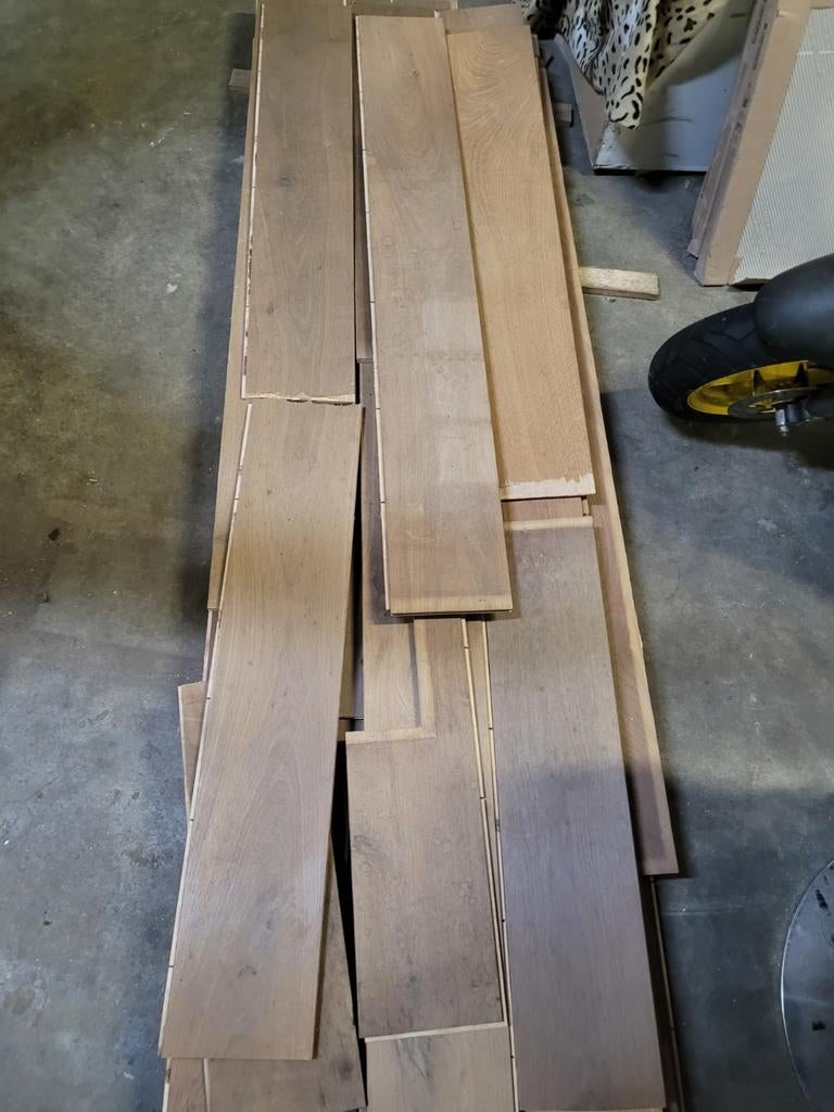 Restpartij eiken multivloer, Doe-het-zelf en Verbouw, 50 tot 150 cm, Ophalen of Verzenden, 10 m² of meer, 10 tot 30 cm