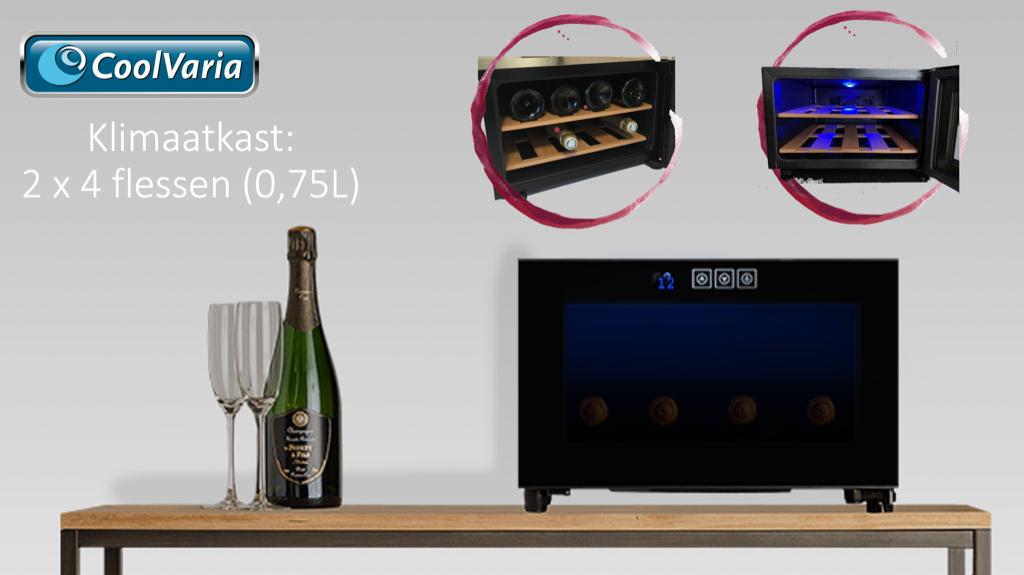8 - 200 flessen Wijnklimaatkast | Wijnkoelkast, Ophalen of Verzenden
