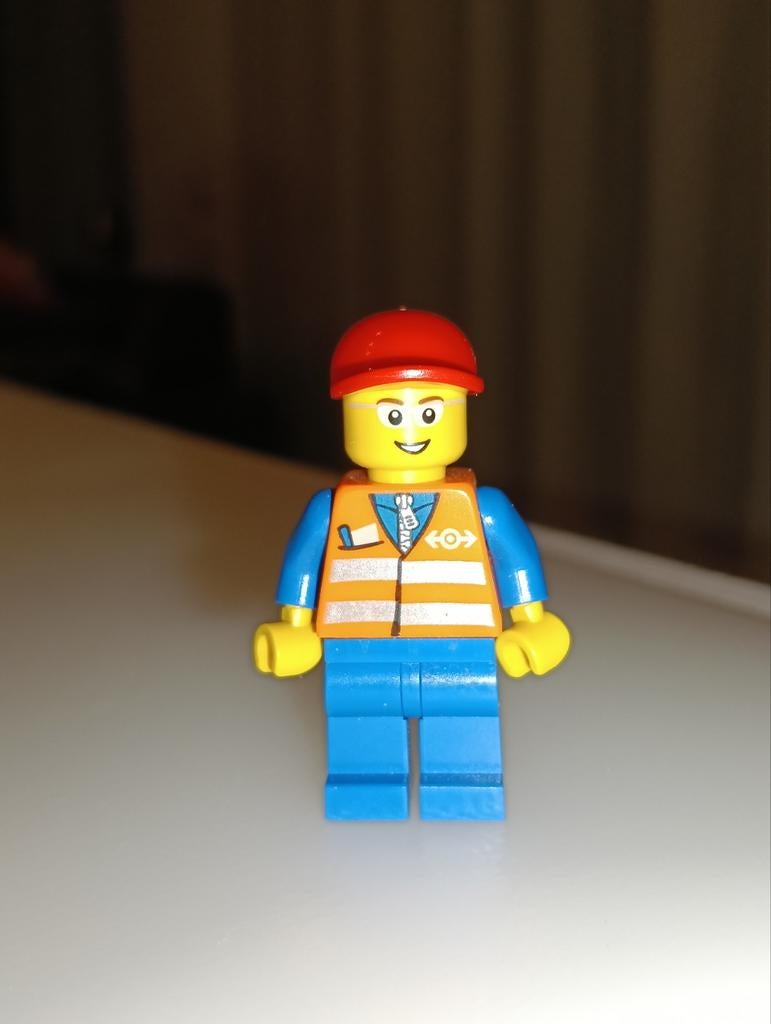 Lego minifiguren TRN226 spoorweg arbeider, Ophalen of Verzenden