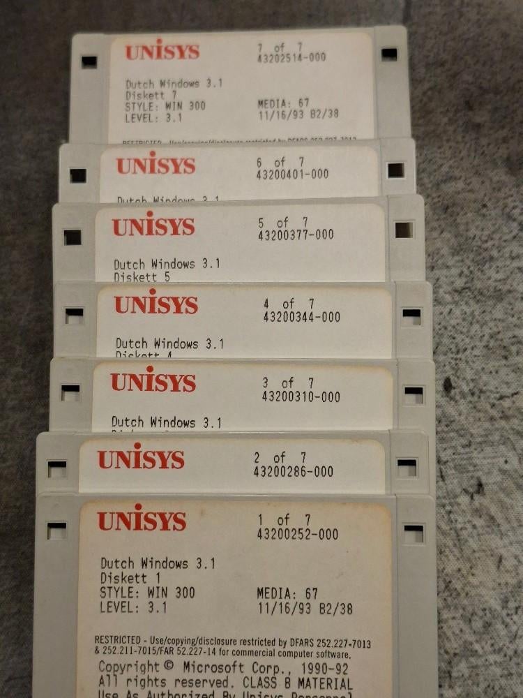 besturingssysteem windows 3.1, Ophalen of Verzenden, UNISYS