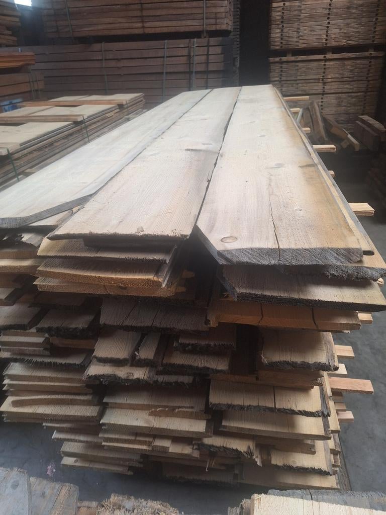 Brede sloophout  planken  wandbekleding  plafond €12,50m2, Ophalen, Zo goed als nieuw, Minder dan 25 mm, Plank