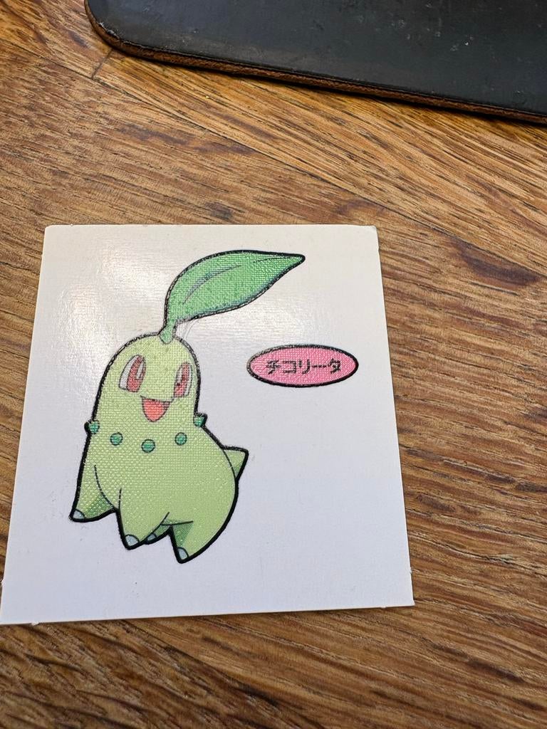 Chikorita Sticker - Daiichi Pan Promo, Ophalen of Verzenden, Zo goed als nieuw, Strip of Tekenfilm