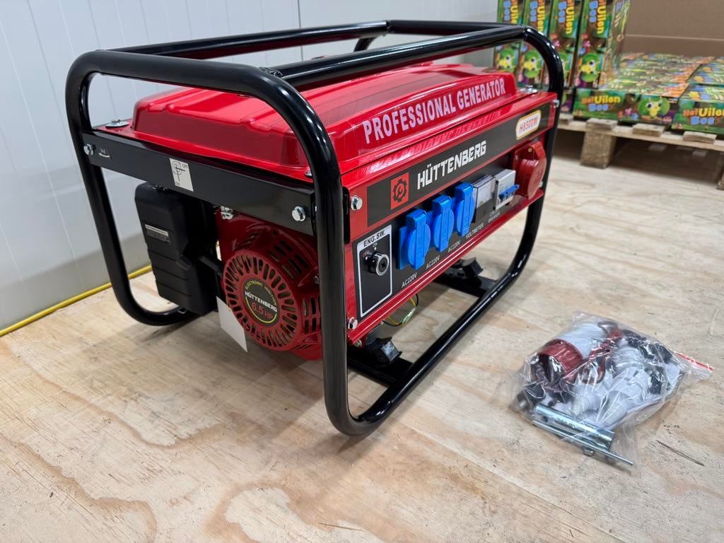Noodstroom Aggregaat Huttenberg Elektrische start, Ophalen, Benzine, Nieuw, Geluidgedempt