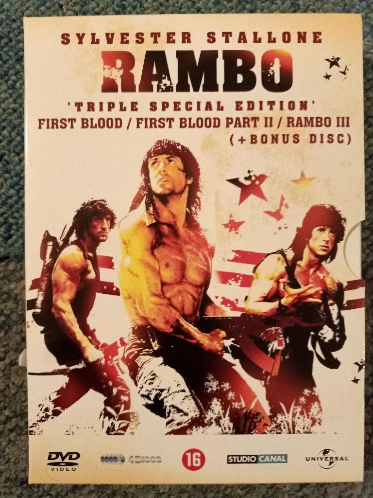 Rambo Triple SpecialEdition Box Sylvester Stallone Trilogie, Cd's en Dvd's, Vanaf 16 jaar, Boxset, Actiethriller, Ophalen of Verzenden
