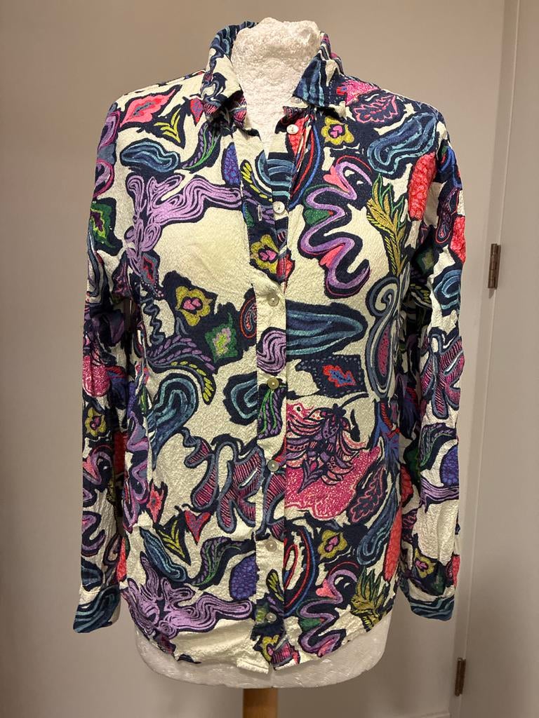 Pom Amsterdam zgan Blouse XS/S viscose, Kleding | Dames, Ophalen of Verzenden, Zo goed als nieuw, Maat 36 (S), Overige kleuren