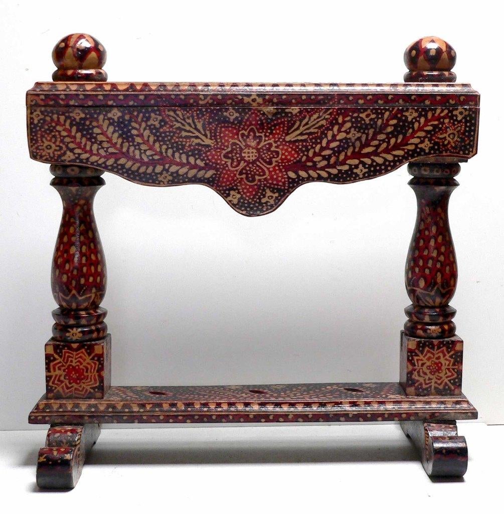 Beschilderde Keris houder PC7 Batik Ploncon Kris Indonesie, Antiek en Kunst, Kunst | Niet-Westerse kunst, Ophalen of Verzenden