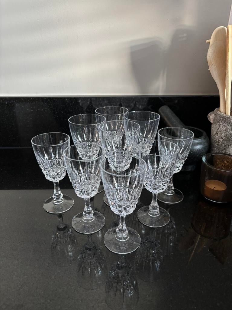 Kristallen wijnglazen – kwaliteitsglazen, Ophalen of Verzenden, Zo goed als nieuw, Overige typen