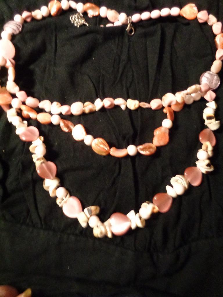 vol glas parelmoer schelpen 150 gram nr k 5619, Sieraden, Tassen en Uiterlijk, Kettingen, Ophalen of Verzenden, Nieuw, Roze, Steen of Mineraal