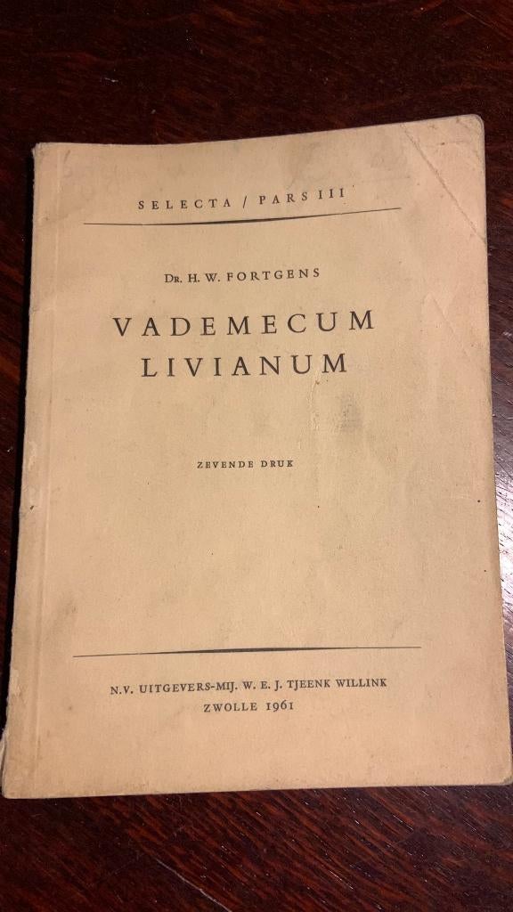 Vademecum livianum - H.W. Fortgens, Boeken, Ophalen of Verzenden