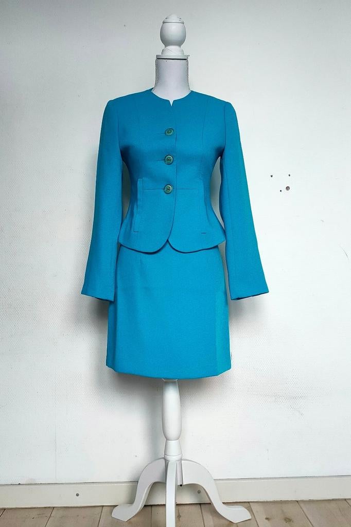 Elegant mantelpak, maat 34, Freshy Collection, Blauw, Ophalen of Verzenden, Zo goed als nieuw