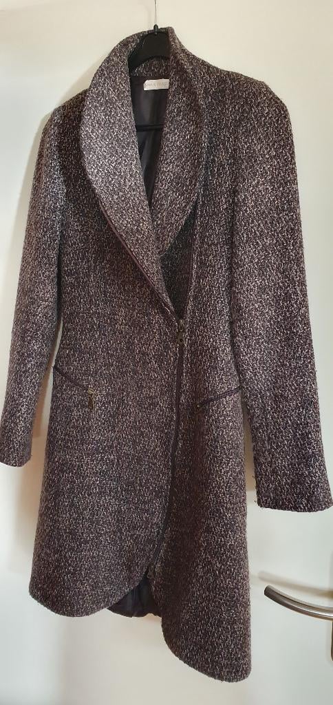 Jas, herfst/winter, gemêleerd, maat 38, Kleding | Dames, Bruin, Ophalen of Verzenden, Gedragen, Sam & Diago